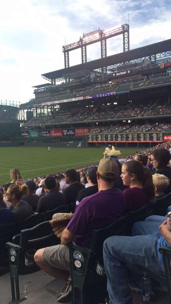 Coors Field, section: 121, row: 26, seat: 1