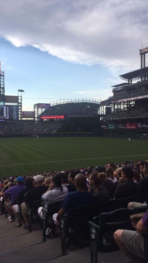 Coors Field, section: 121, row: 26, seat: 1