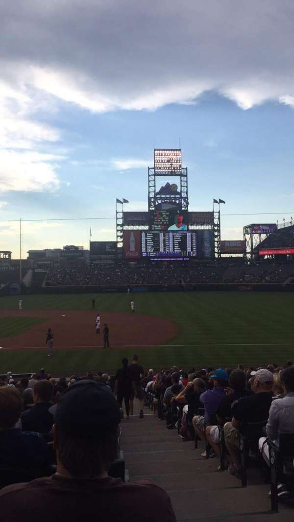 Coors Field, section: 121, row: 26, seat: 1