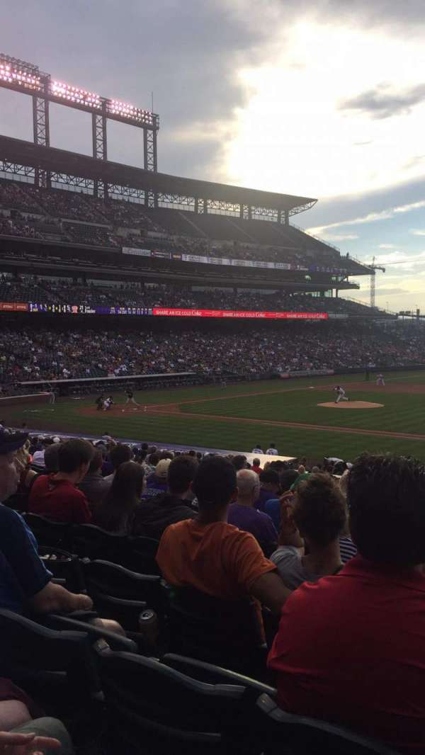 Coors Field, section: 121, row: 26, seat: 1