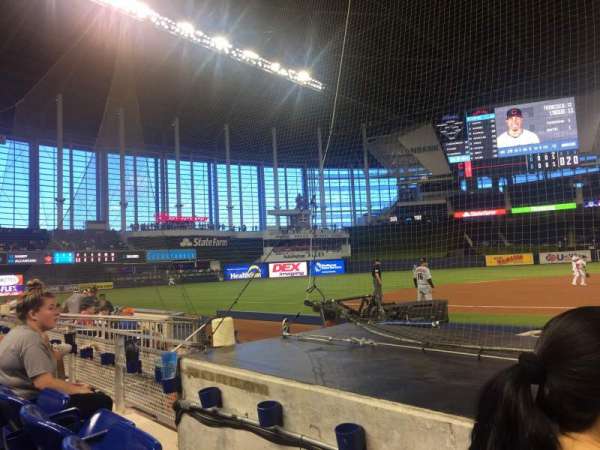LoanDepot Park, section: 21, row: B, seat: 1