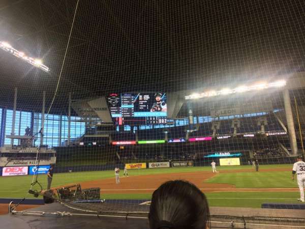 LoanDepot Park, section: 21, row: B, seat: 1