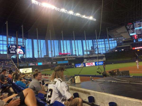 LoanDepot Park, section: 21, row: B, seat: 1