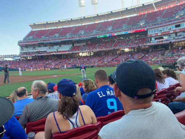 Great American Ball Park, section: 114, row: F, seat: 9