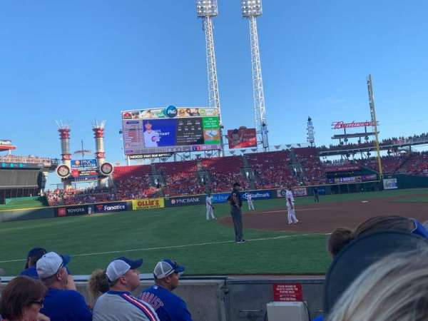 Great American Ball Park, section: 114, row: F, seat: 9