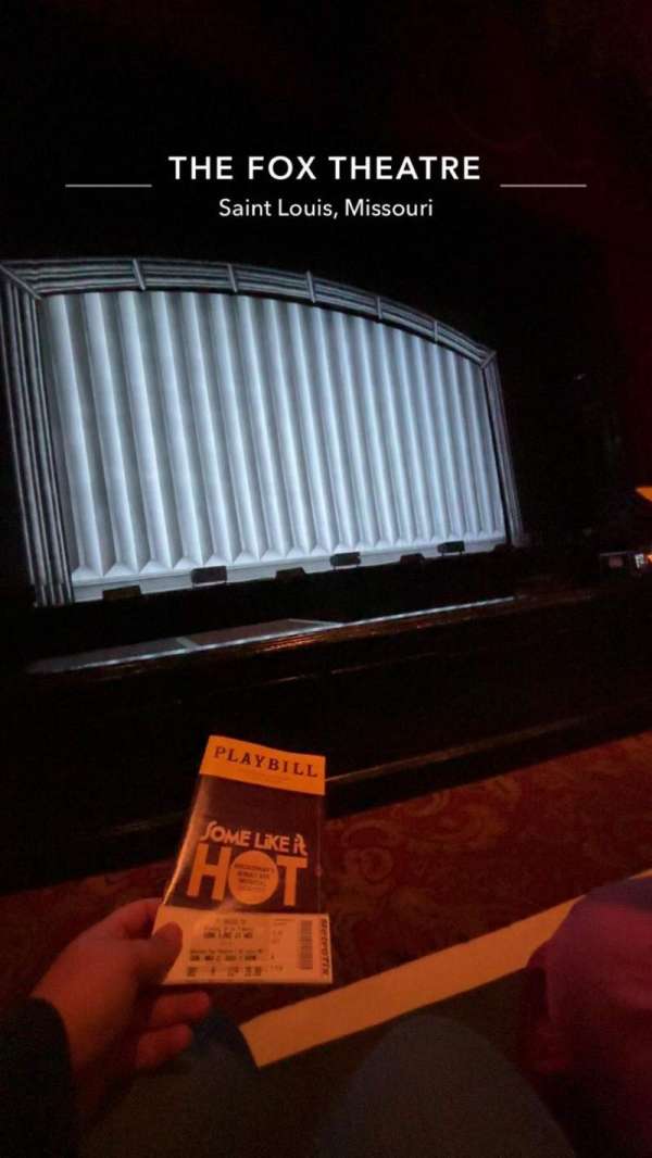 The Fabulous Fox Theatre, St. Louis, section: Orchestra 3, row: A, seat: 119