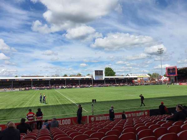 Kingsholm Stadium, section: Q, row: P, seat: 192