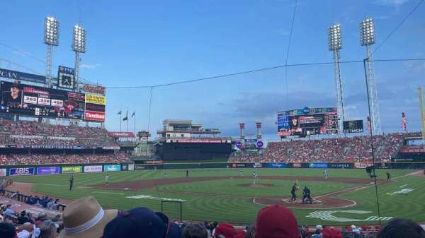 Great American Ball Park, section: 121, row: V, seat: 3