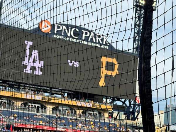 PNC Park, section: 25, row: A, seat: 4