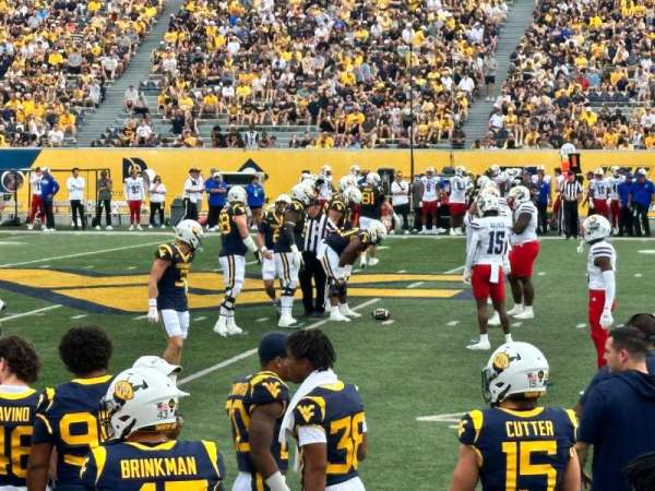 Mountaineer Field, section: 126, row: 1, seat: 124