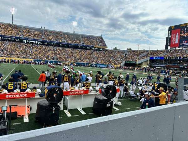 Mountaineer Field, section: 126, row: 1, seat: 124