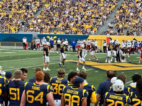 Mountaineer Field, section: 126, row: 1, seat: 124