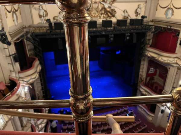 Noël Coward Theatre, section: Balcony, row: A, seat: 21