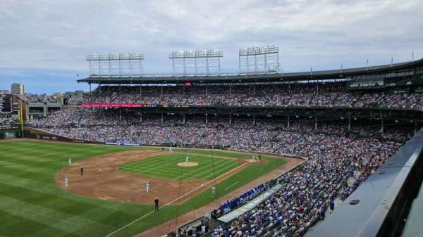 Wrigley Field, section: 306L, row: 1, seat: 9