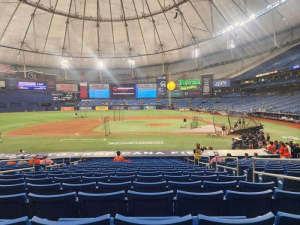 Tropicana Field, section: 113, row: AA, seat: 7