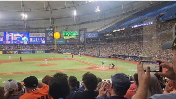 Tropicana Field, section: 113, row: AA, seat: 7