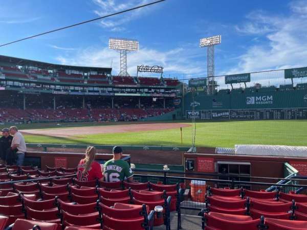 Fenway Park, section: Field box 11, row: F, seat: 4