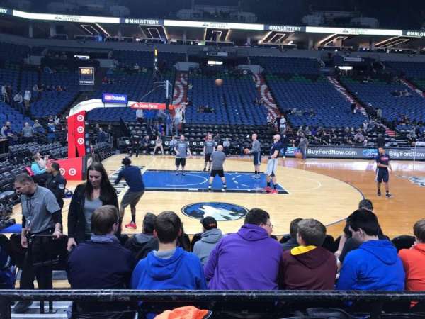 Target Center, section: 112, row: B, seat: 13