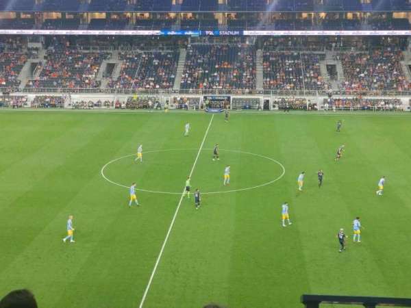 TQL Stadium, section: 218, row: 7, seat: 1