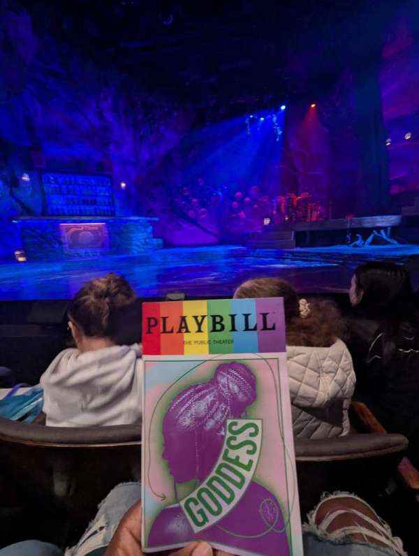 The Newman Theater at The Public Theater, section: 1st Floor, row: B, seat: 4