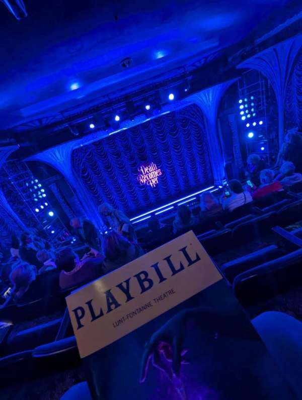 Lunt-Fontanne Theatre, section: Front Mezzanine C, row: E, seat: 105