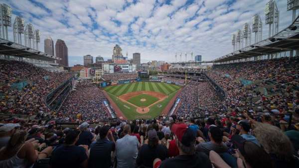 Progressive Field, section: 554, row: P, seat: 10