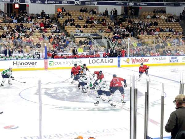 DCU Center, section: 109, row: A, seat: 6