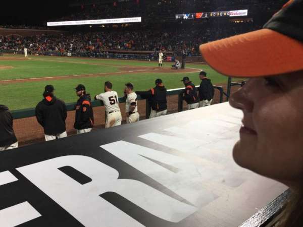 Oracle Park, section: 123, row: A, seat: 6