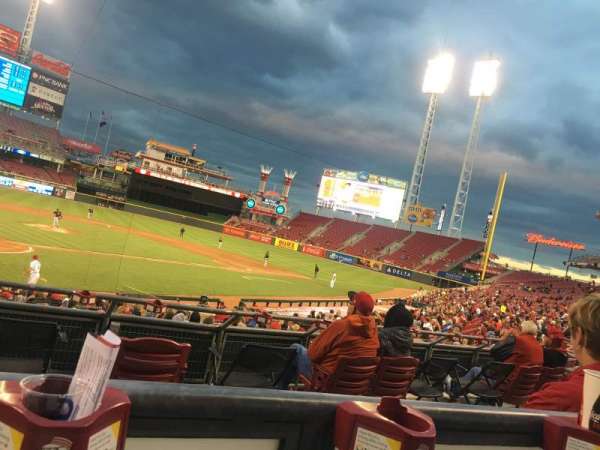 Great American Ball Park, section: 124, row: A, seat: 3