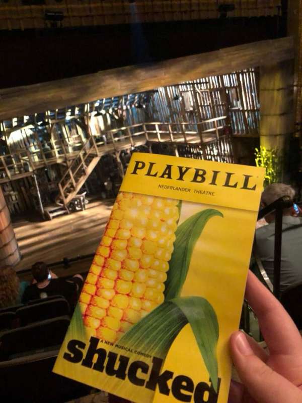 Nederlander Theatre, section: Mezzanine L, row: F, seat: 1