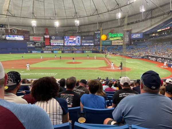 Tropicana Field, section: 109, row: AA, seat: 3