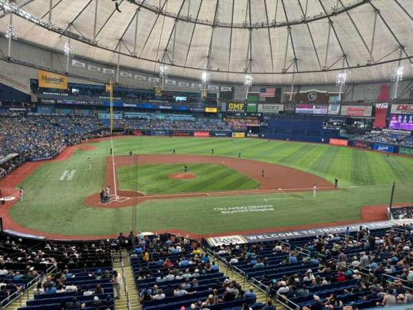 Tropicana Field, section: 208, row: A, seat: 4