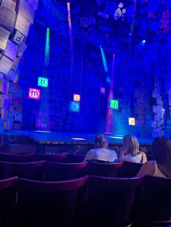 Cambridge Theatre, section: Stalls, row: E, seat: 24