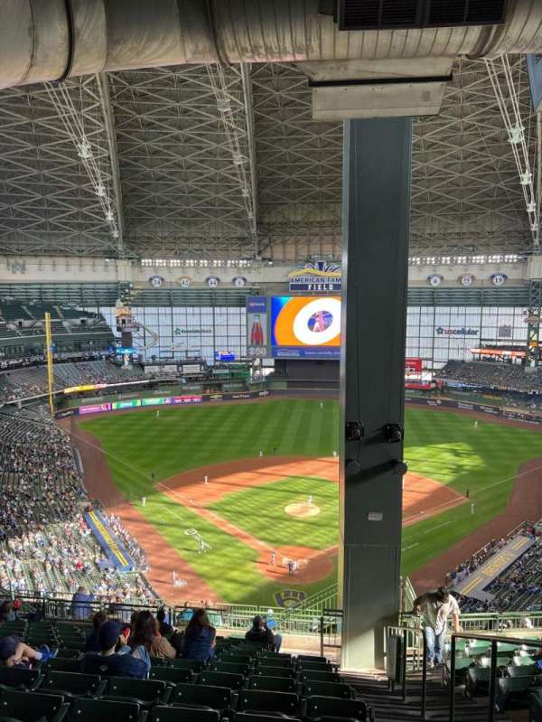 American Family Field, section: 422, row: 21, seat: 1