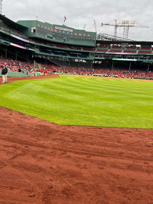 Fenway Park, section: Right Field Box 1, row: A, seat: 2