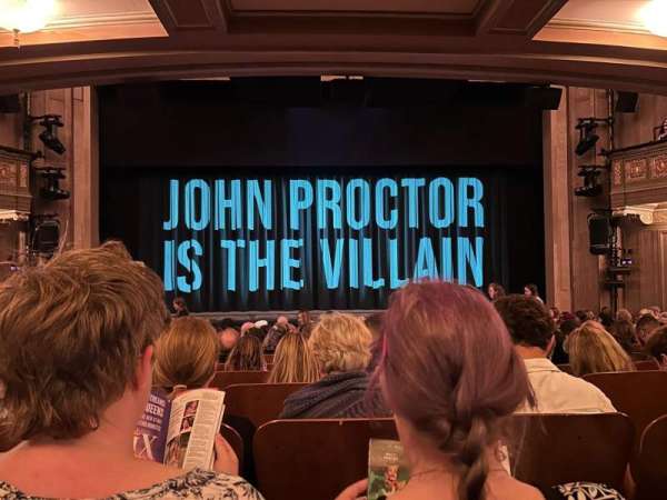 Booth Theatre, section: Orchestra C, row: M, seat: 110