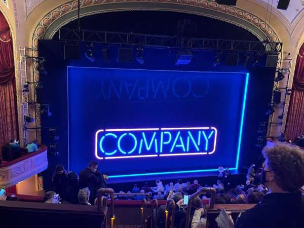Bernard B. Jacobs Theatre, section: Mezzanine L, row: F, seat: 1