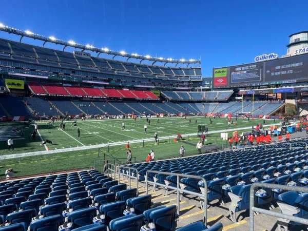 Gillette Stadium, section: 114, row: 14, seat: 3