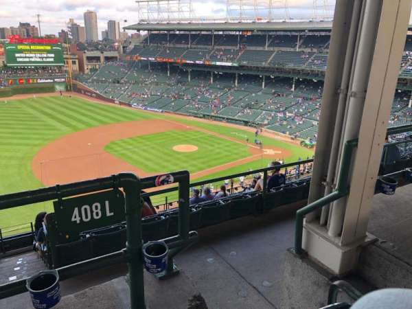 Wrigley Field, section: 408L, row: 2, seat: 1 & 2
