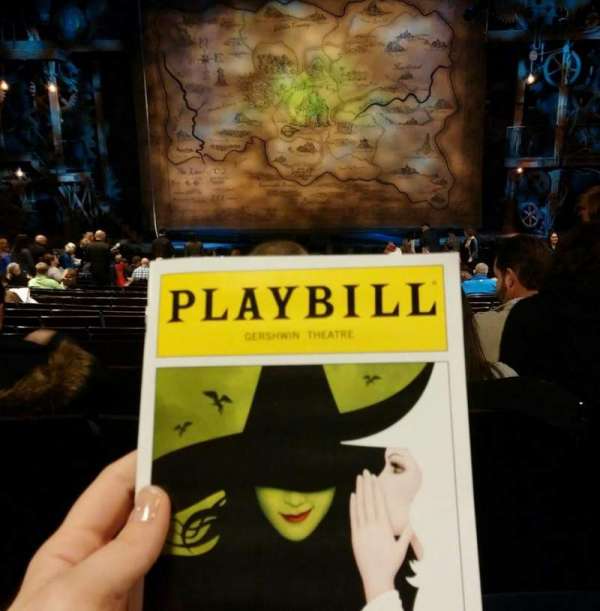 Gershwin Theatre, section: Orchestra C, row: S, seat: 107