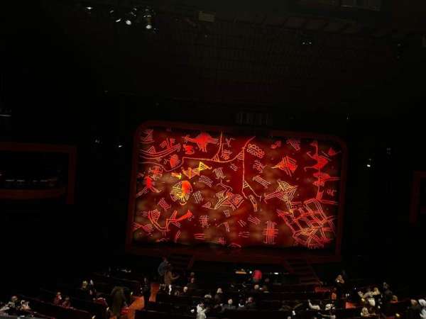 Minskoff Theatre, section: Mezzanine, row: A, seat: 116