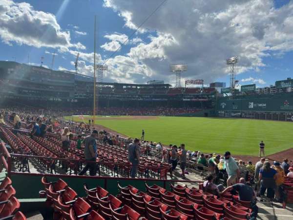 Fenway Park, section: Right Field Box 91, row: QQ, seat: 1-2