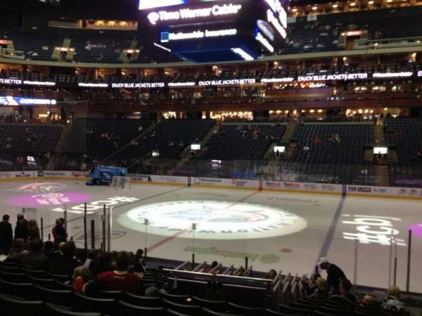 Nationwide Arena, section: 103, row: Q, seat: 2