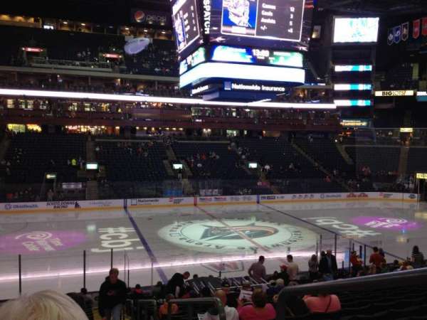 Nationwide Arena, section: 105, row: W, seat: 5