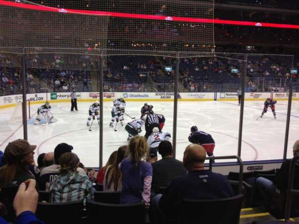 Nationwide Arena, section: 106, row: G, seat: 4
