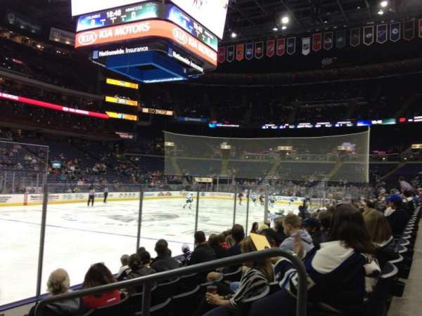 Nationwide Arena, section: 106, row: G, seat: 4