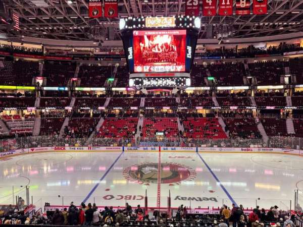 Canadian Tire Centre, section: 208, row: B, seat: 9