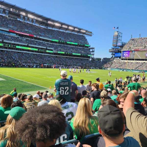 Lincoln Financial Field, section: 115, row: 9, seat: 10