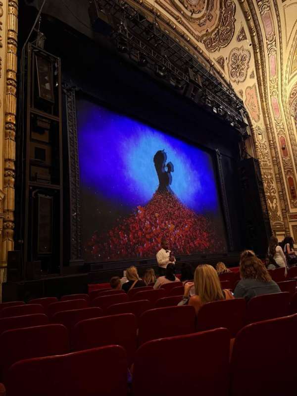 Cadillac Palace Theater, section: Orchestra L, row: H, seat: 21