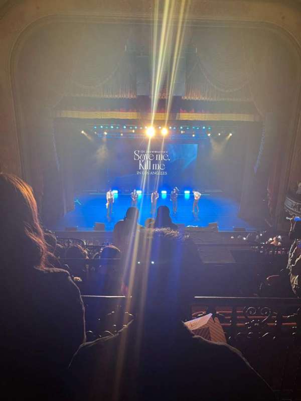 Orpheum Theatre, Los Angeles, section: Balcony C, row: E, seat: 210